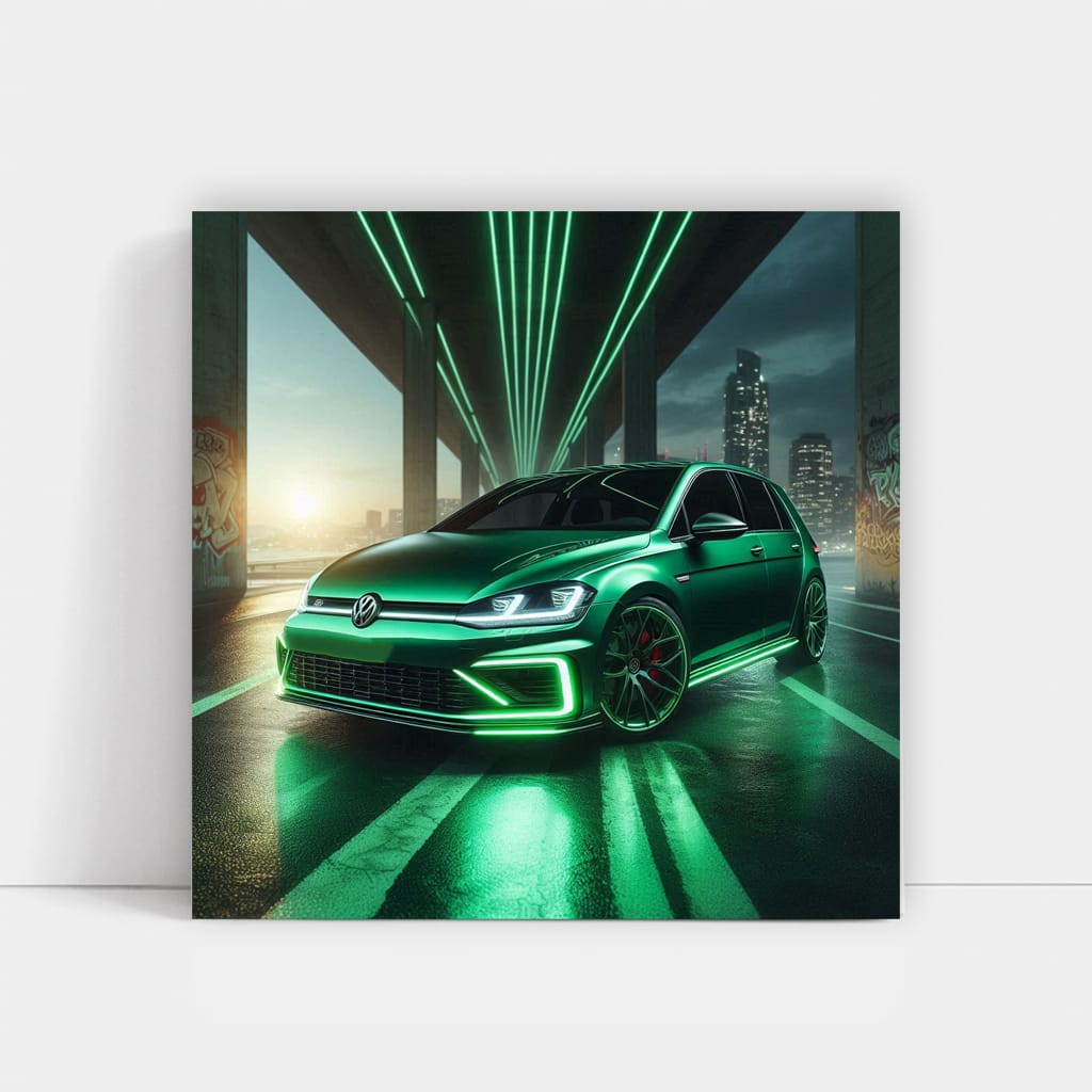 Volkswagen Golf R Neon Wall Art