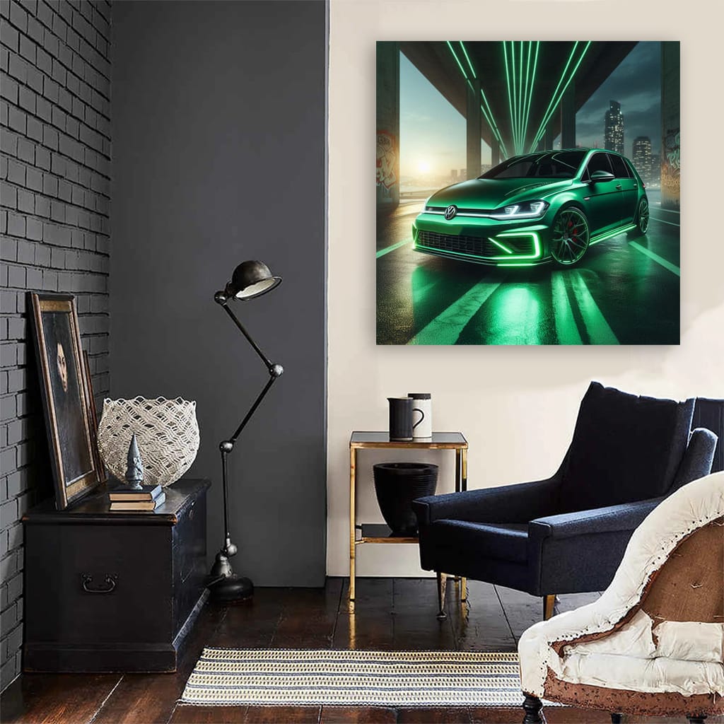 Volkswagen Golf R Neon Wall Art