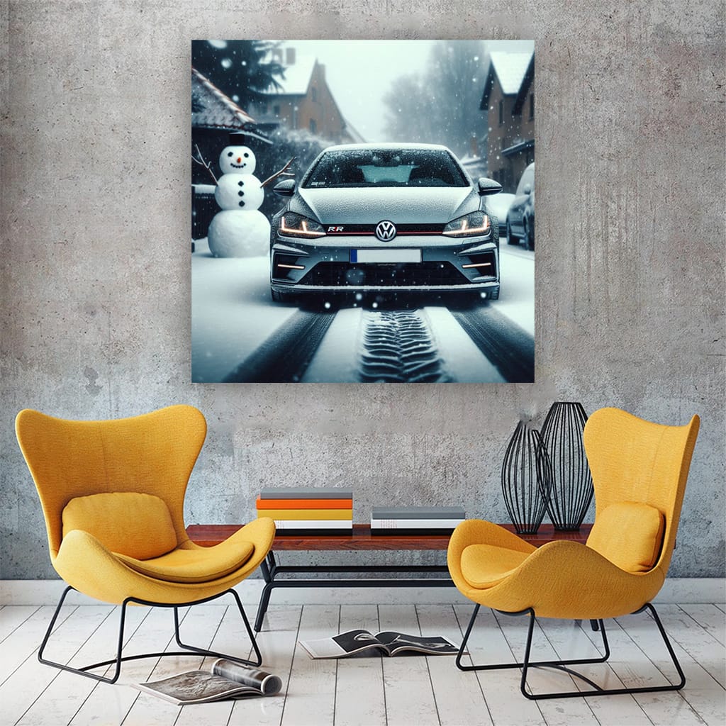 Volkswagen Golf R in Snowfall - Performance Meets Elegance