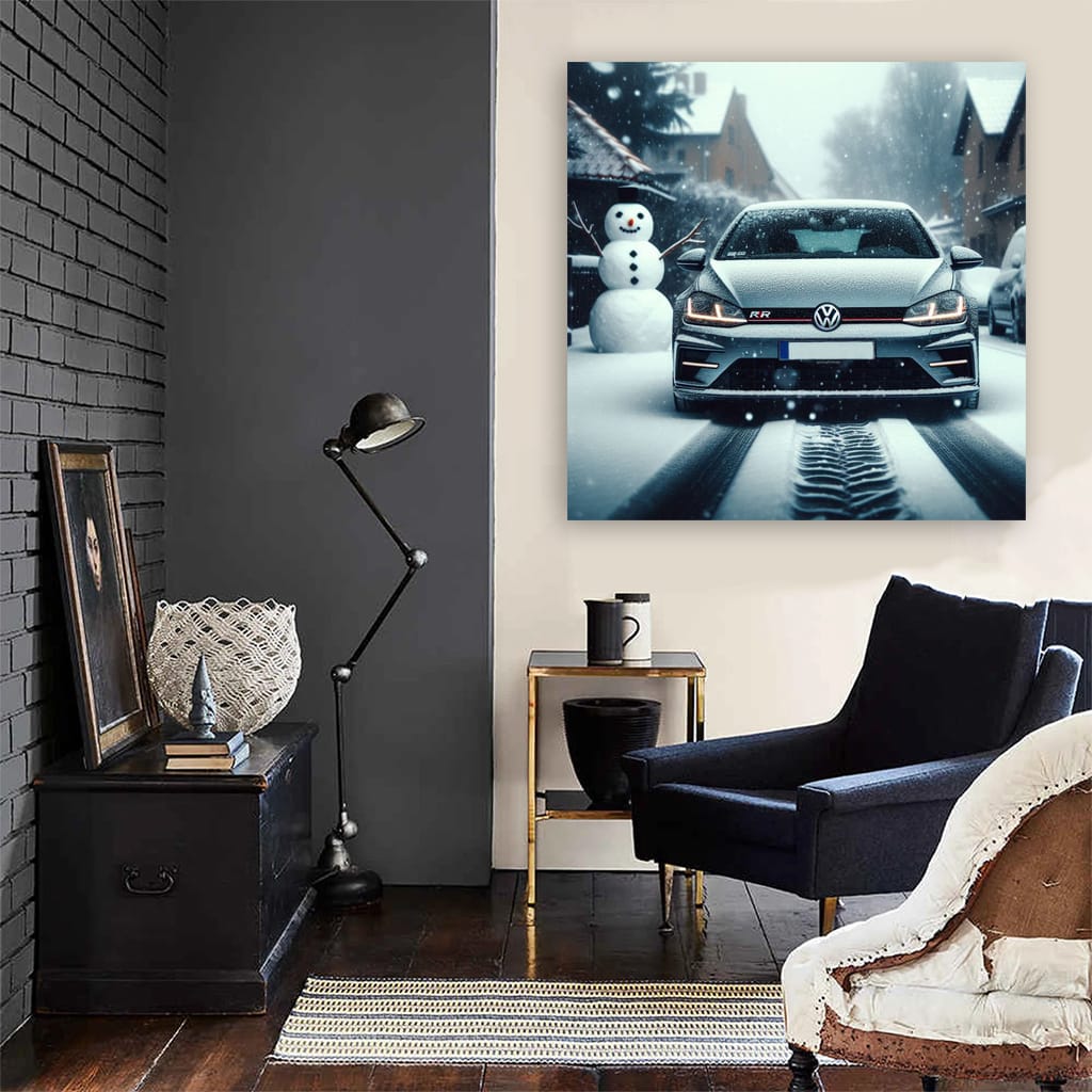 Volkswagen Golf R in Snowfall - Performance Meets Elegance