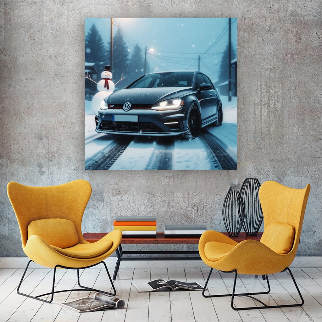 Volkswagen Golf R in Snowfall - Performance Meets Elegance
