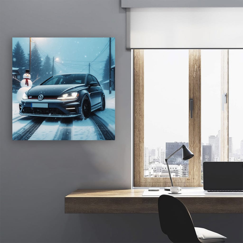 Volkswagen Golf R Snowfall Wall Art