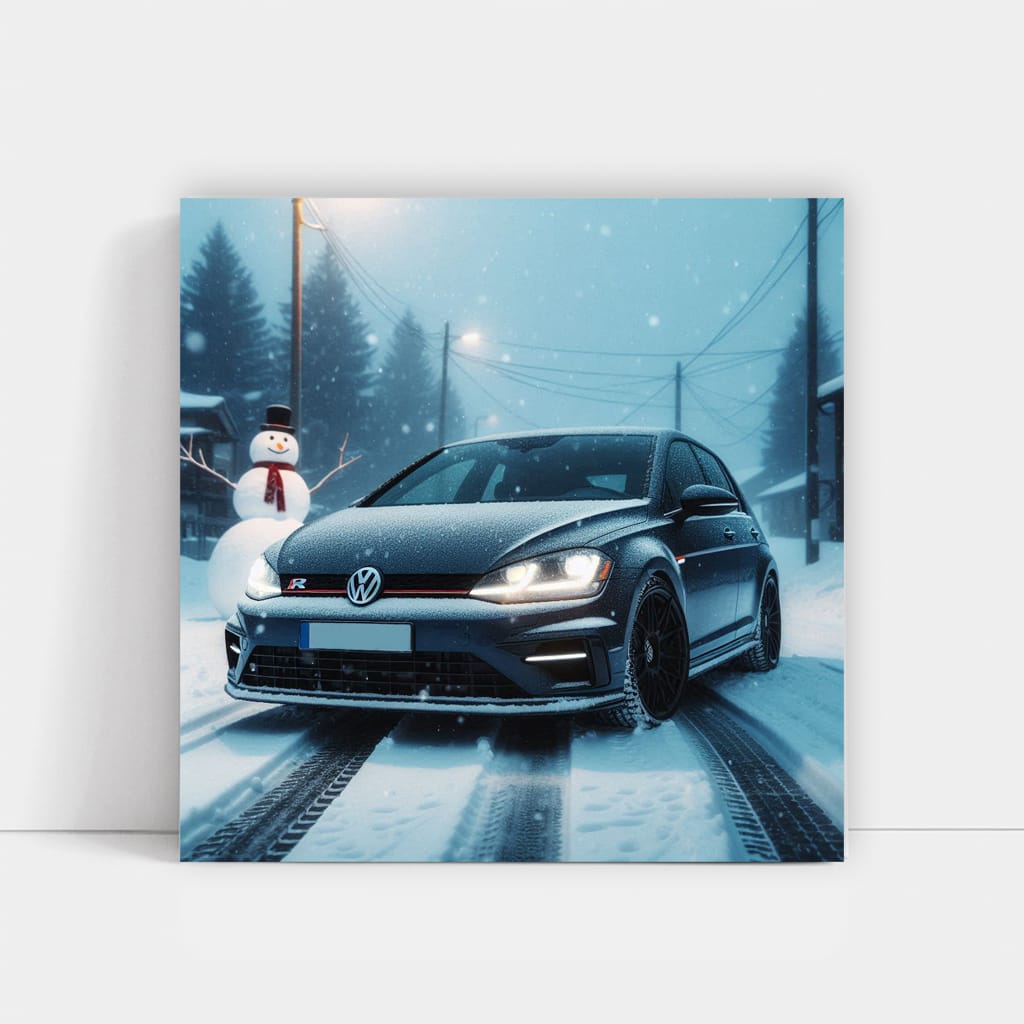 Volkswagen Golf R in Snowfall - Performance Meets Elegance