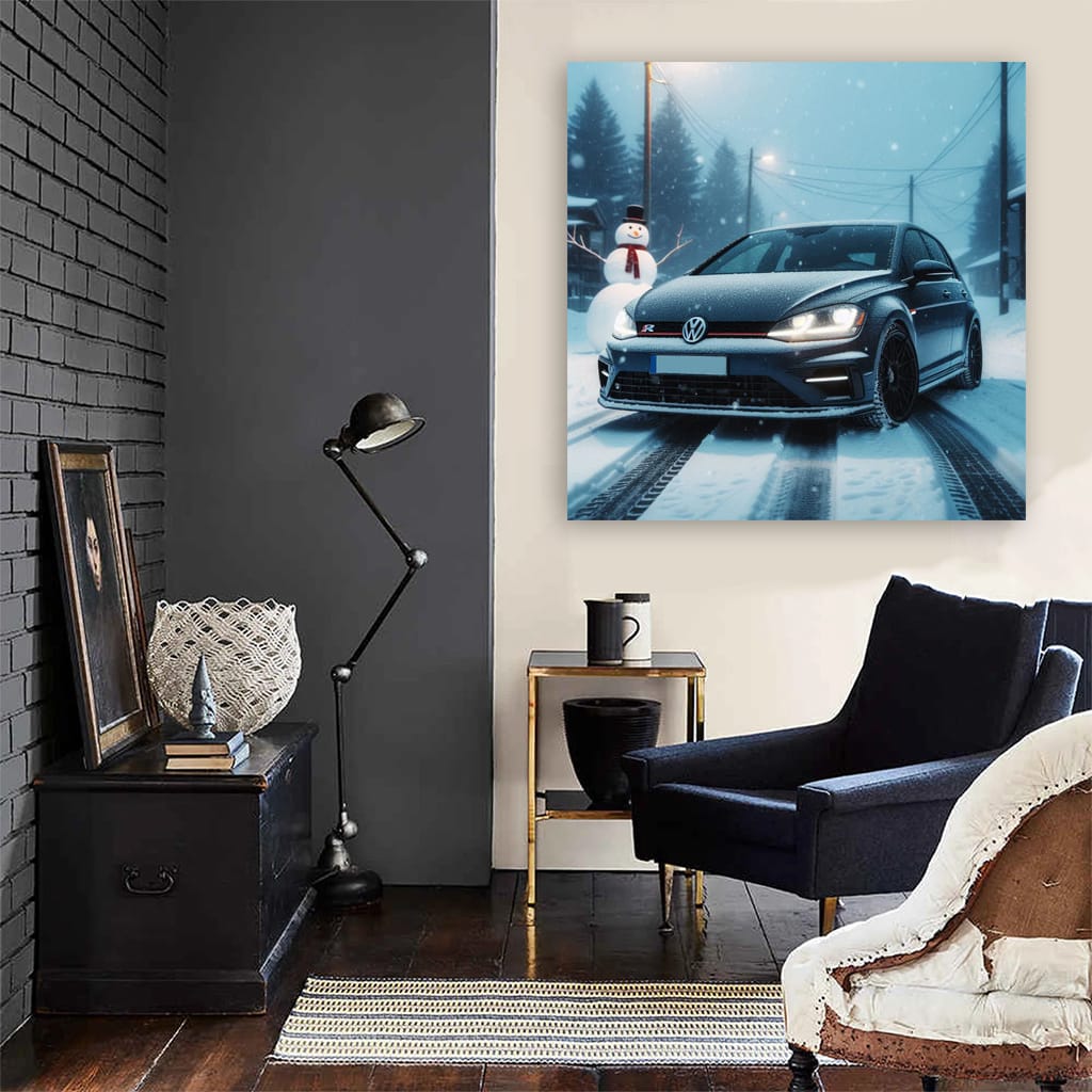 Volkswagen Golf R Snowfall Wall Art