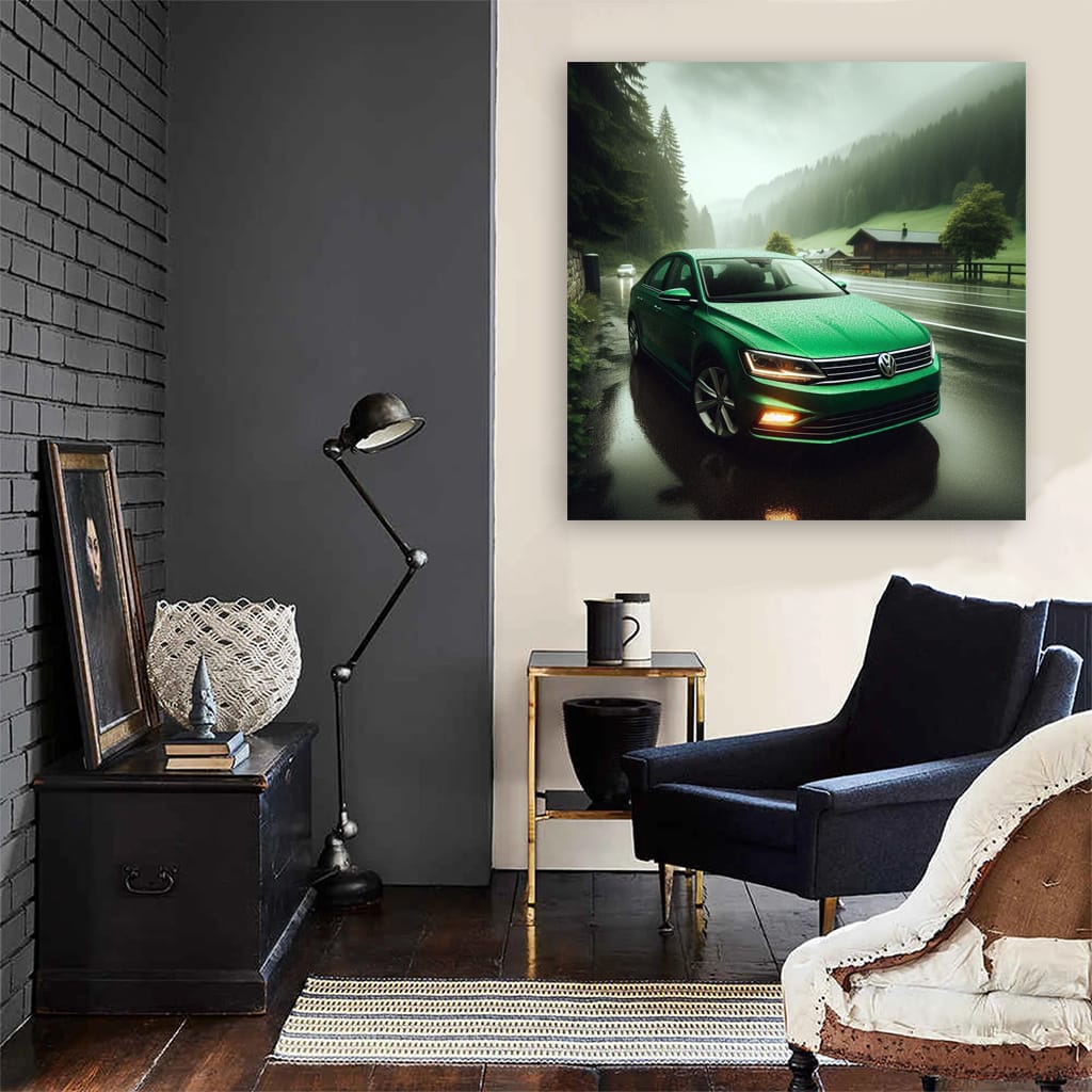 Volkswagen Jetta Gli Rainy Weath Wall Art