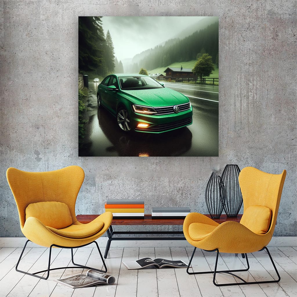 Volkswagen Jetta Gli Rainy Weath Wall Art