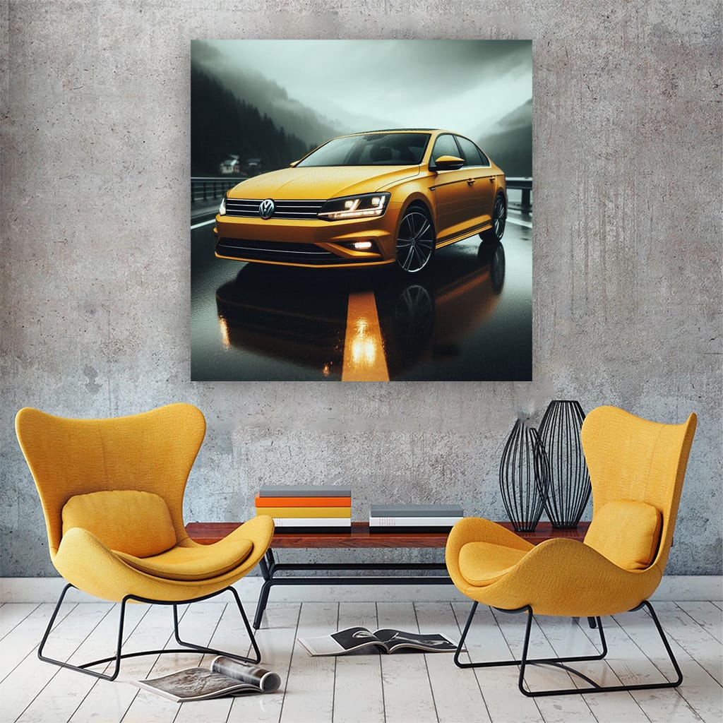 Volkswagen Jetta Overcast Weather Wall Art