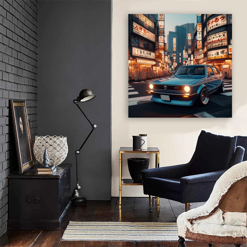 Volkswagen Old Golf Tokyo Jap Wall Art