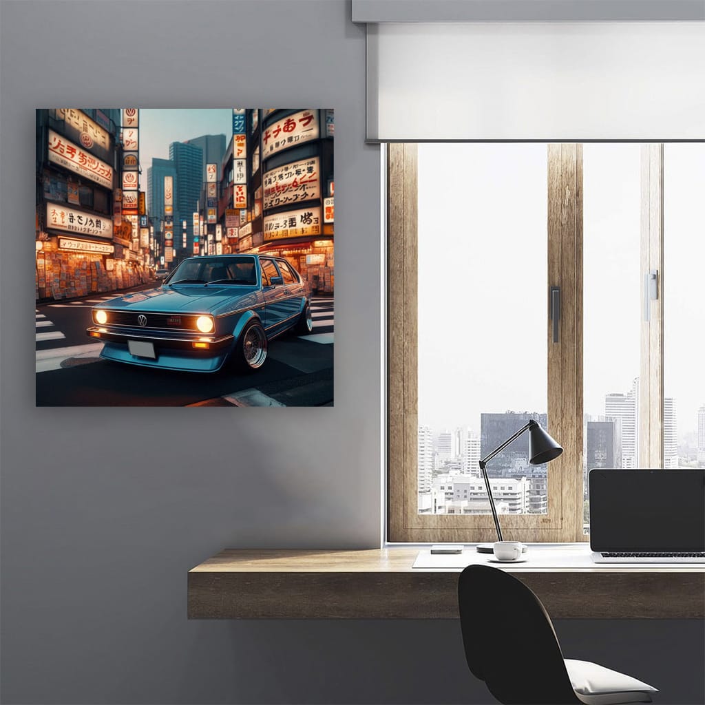 Volkswagen Old Golf Tokyo Jap Wall Art