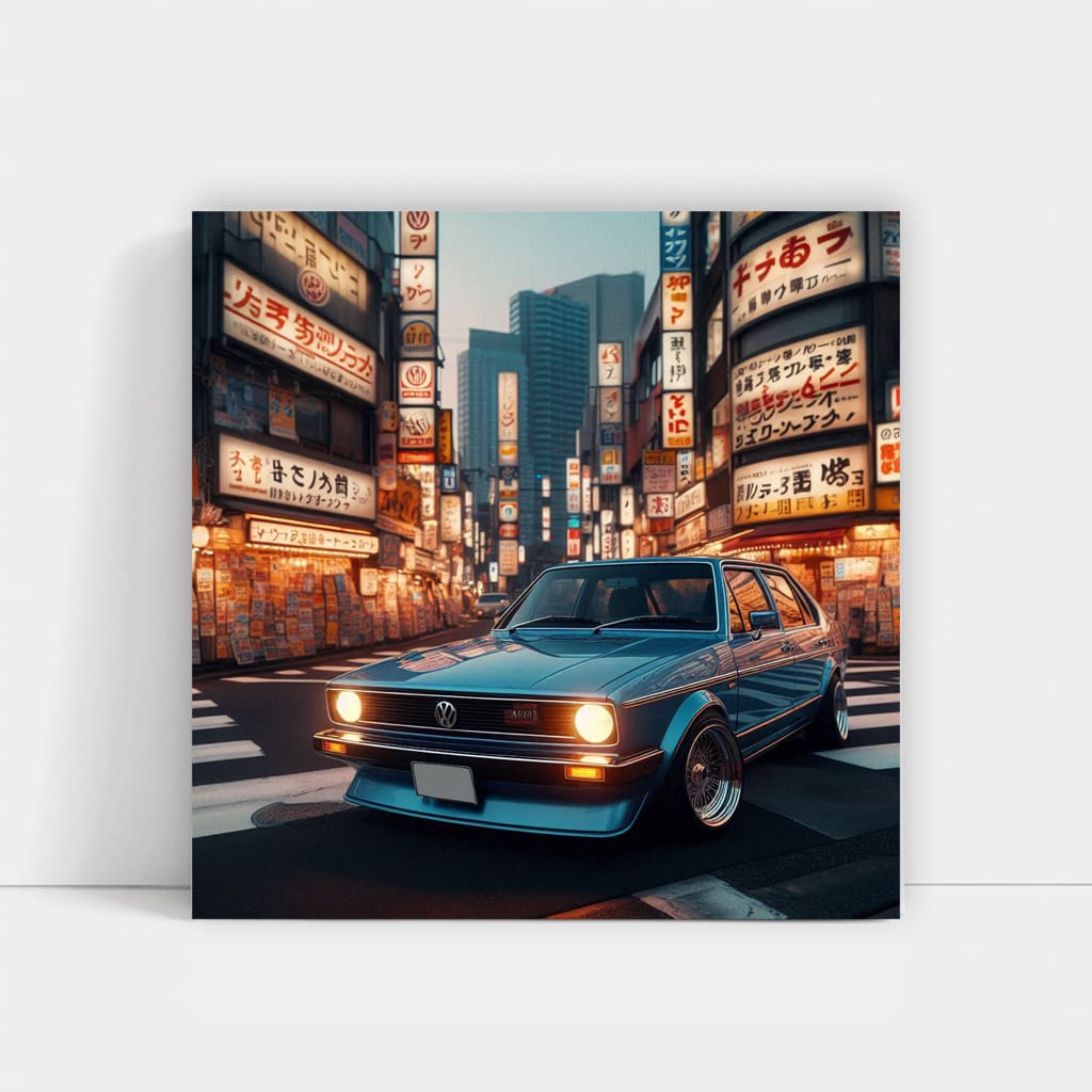 Volkswagen Old Golf Tokyo Jap Wall Art