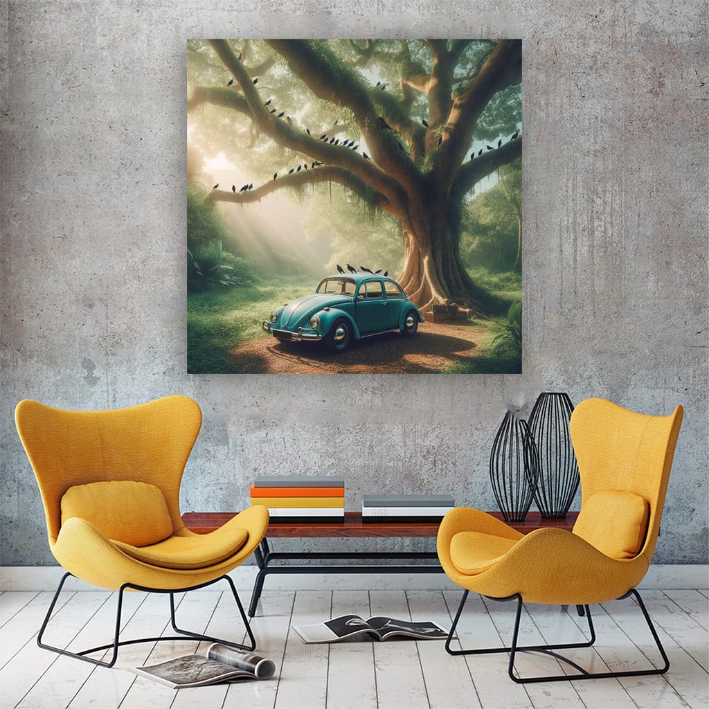 Vintage Volkswagen in Nature - Timeless Classic Ride