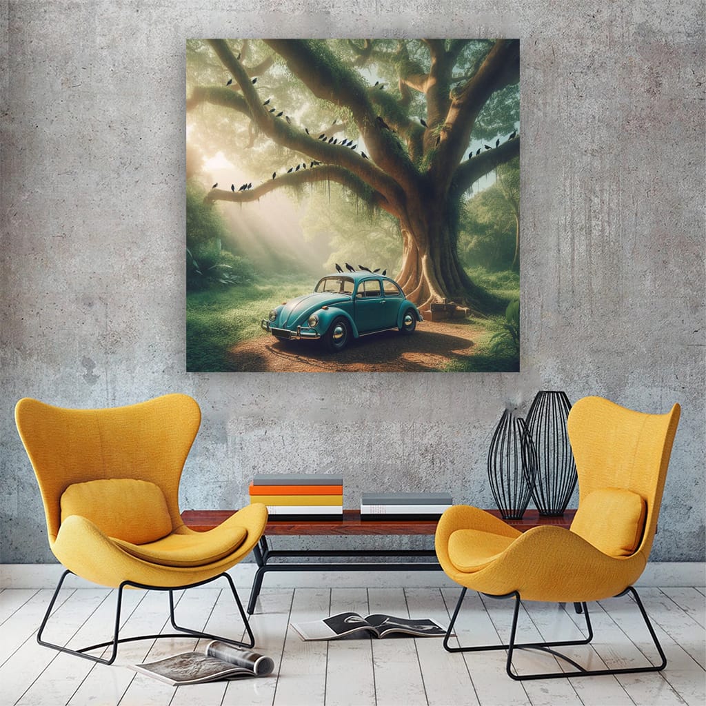 Volkswagen Old Retro Nature Wall Art