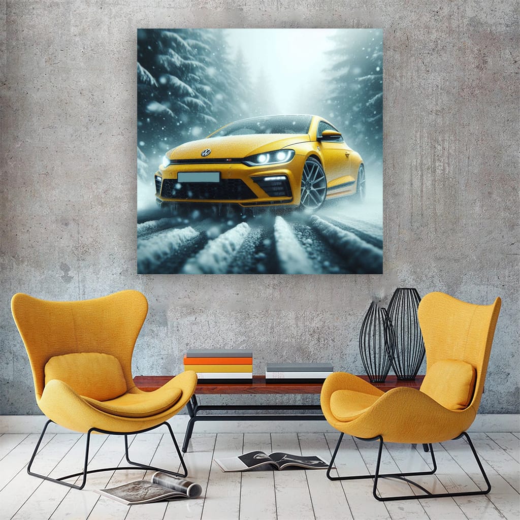 Volkswagen Scirocco R in Snowfall: Power and Precision