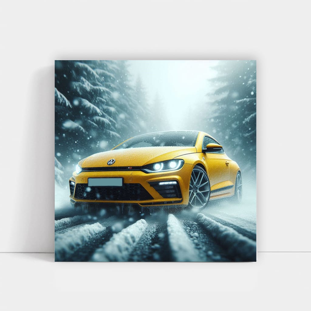 Volkswagen Scirocco R in Snowfall: Power and Precision
