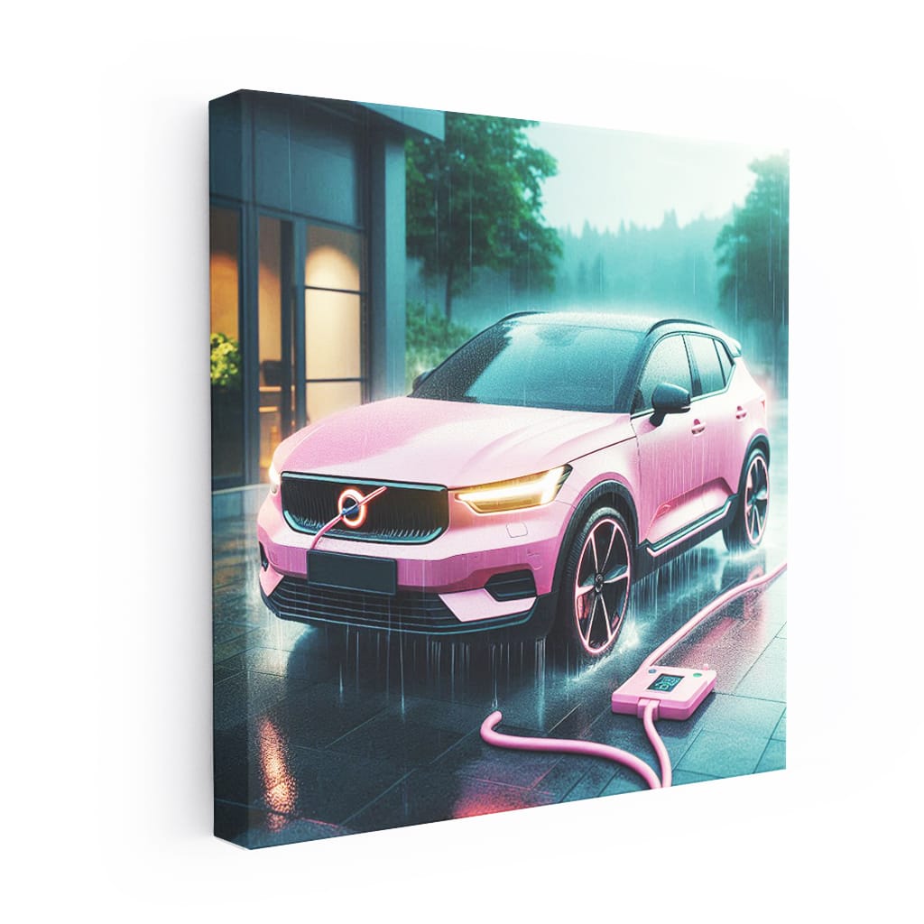 Volvo C40 Recharge Rainy Weath Wall Art