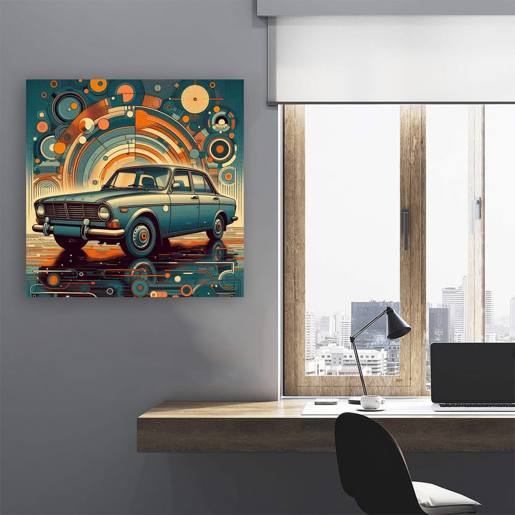 Volvo Old Retro Absctra Wall Art