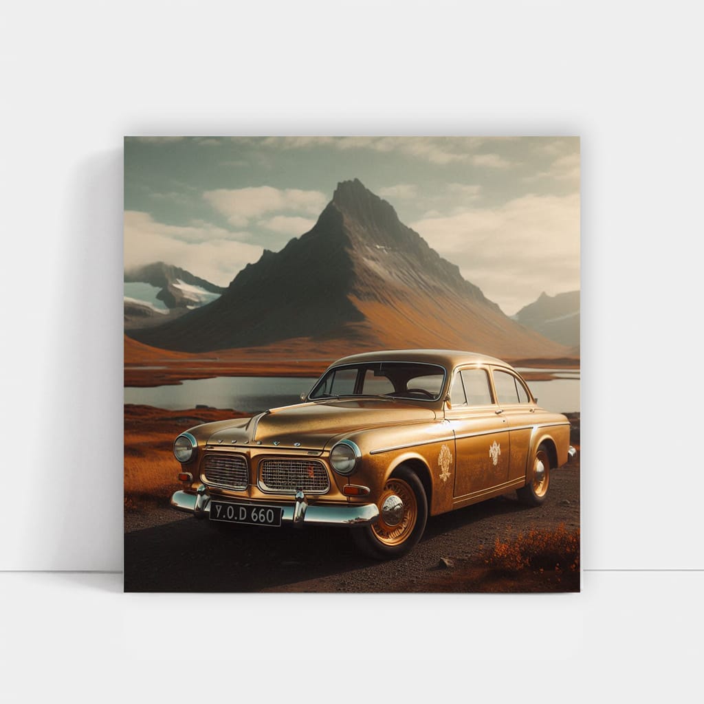 Volvo Old Retro Mounta Wall Art