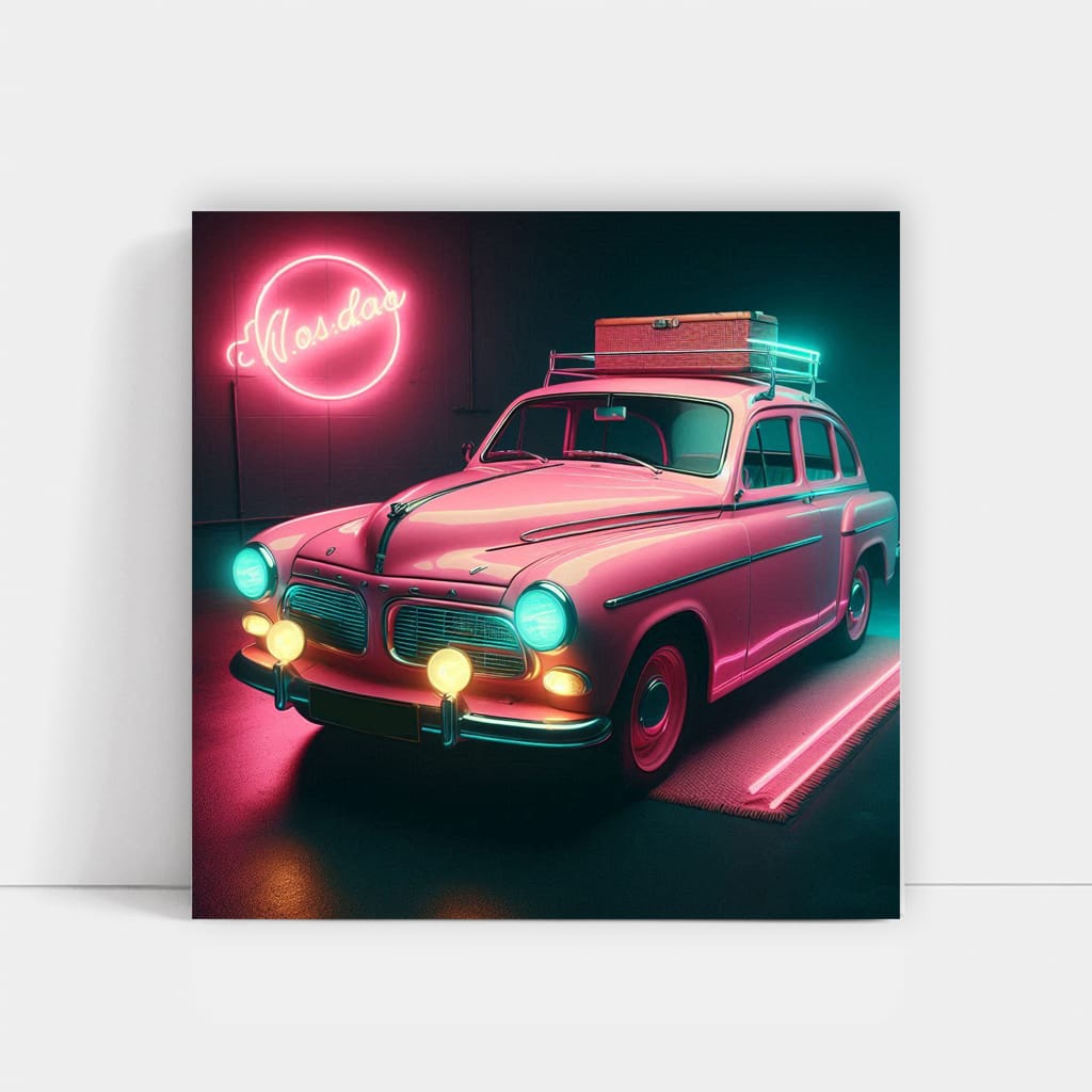 Volvo Old Retro Neon Wall Art