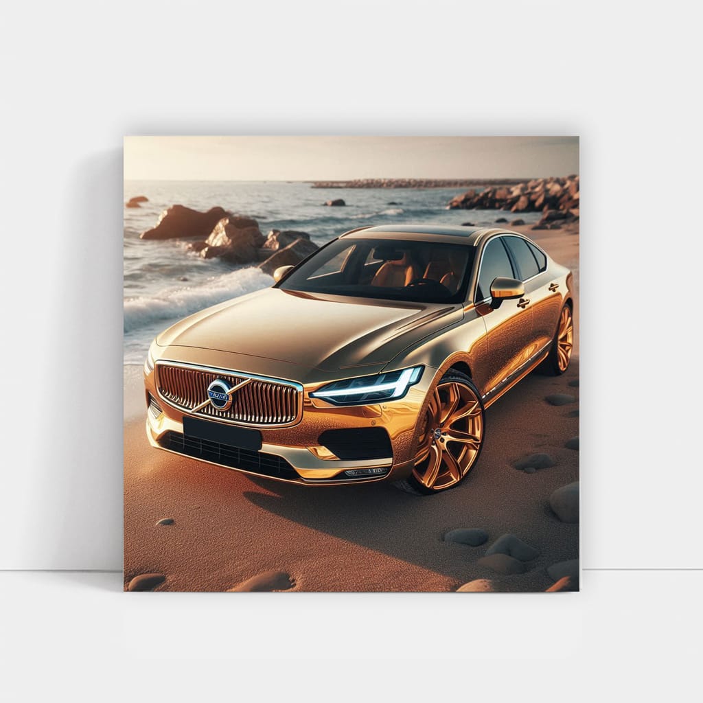 Volvo S90 on Sandy Beach - Elegance Meets Performance