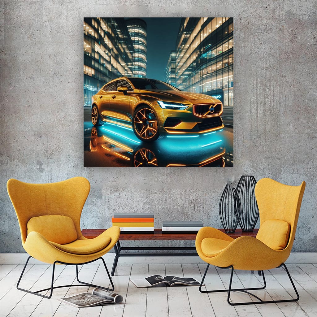 Volvo V40 Neon Wall Art