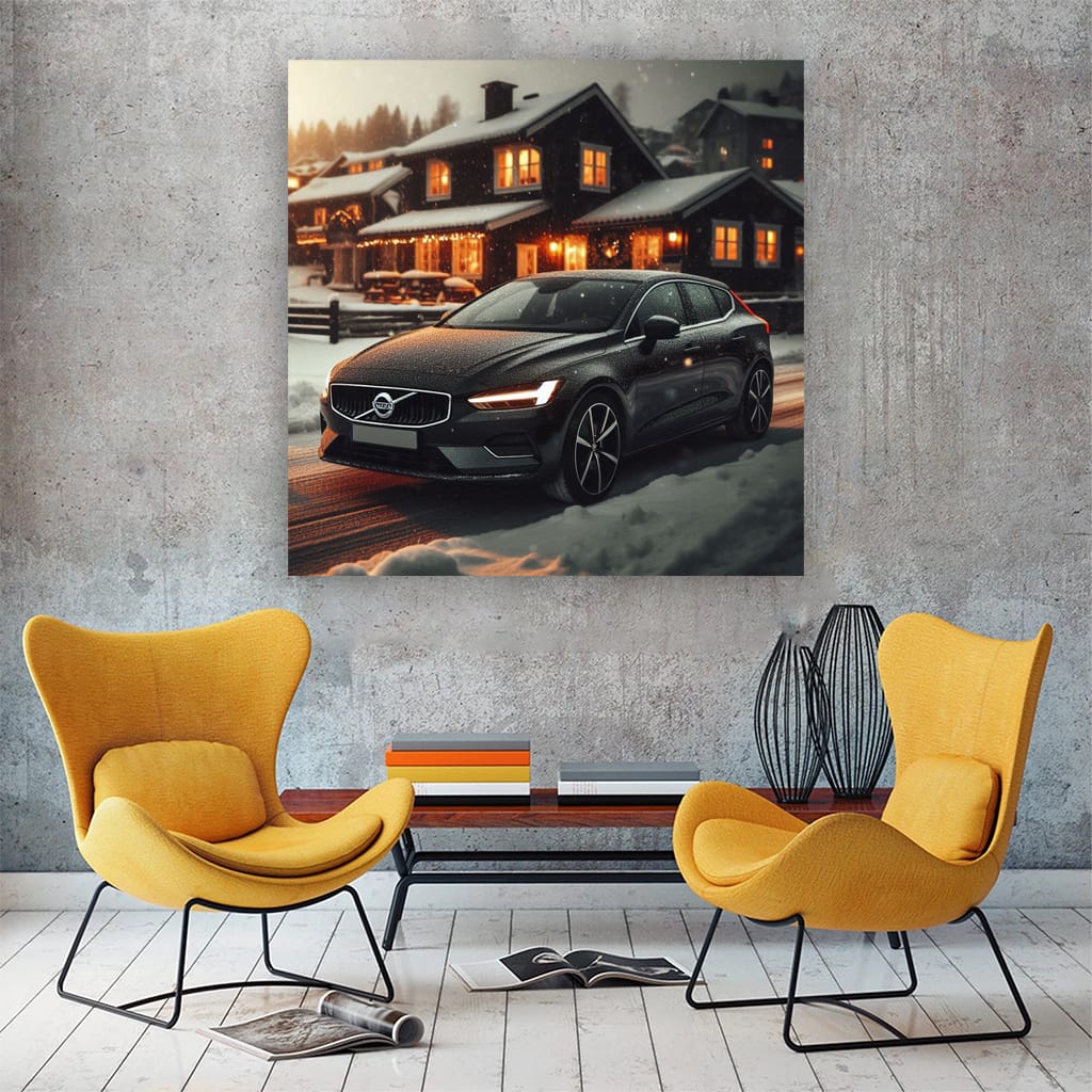 Volvo V40 Winter Wall Art