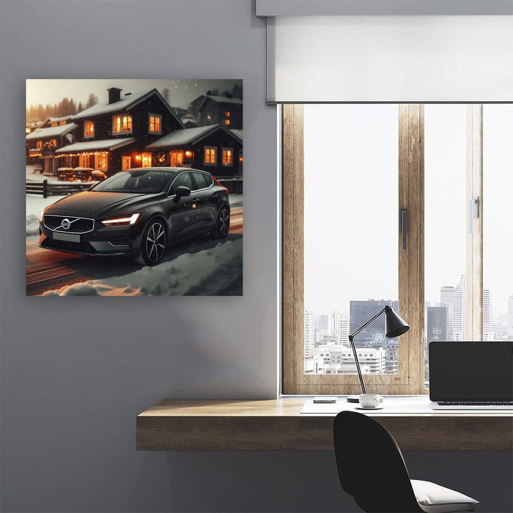 Volvo V40 Winter Wall Art