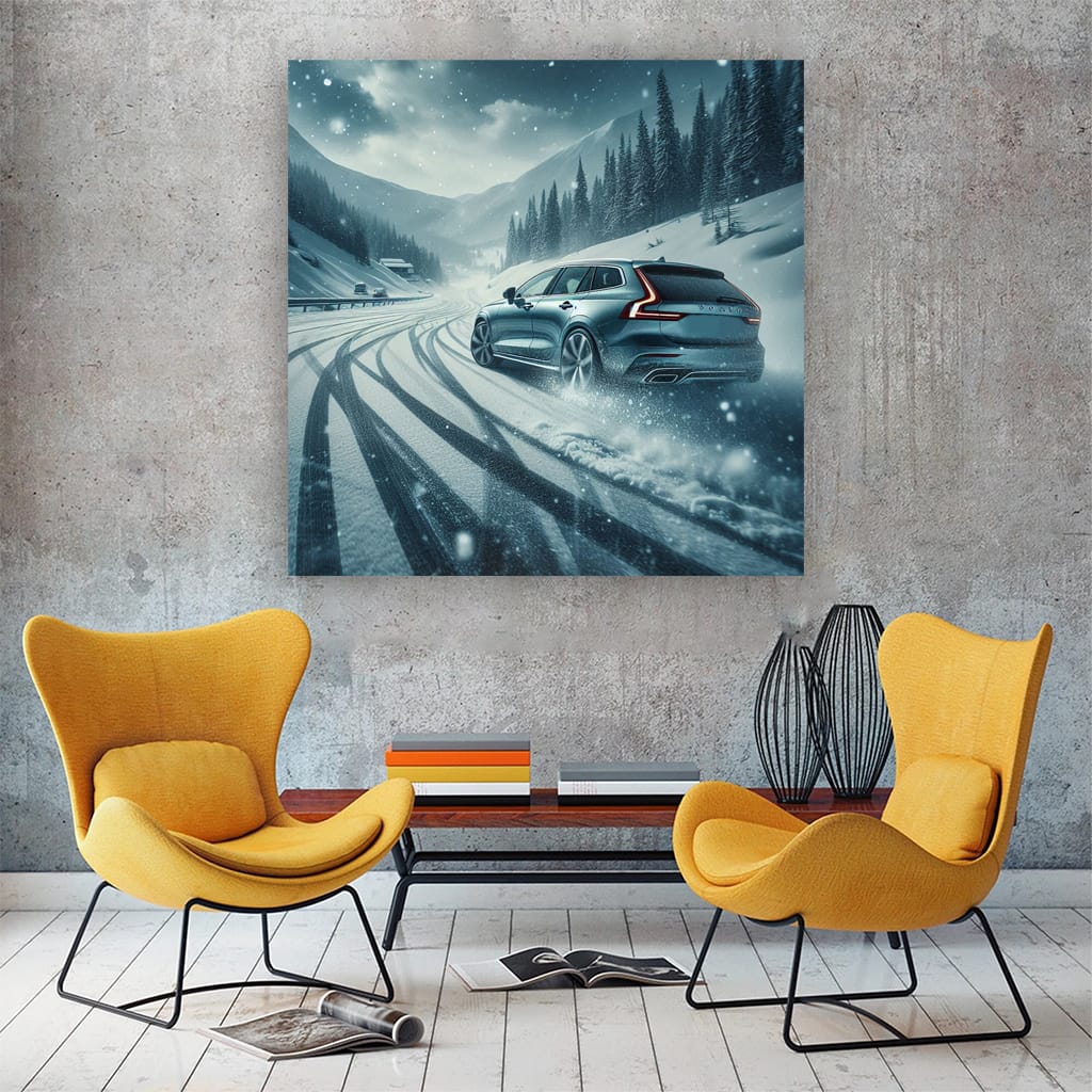 Volvo V60 Drift Wall Art