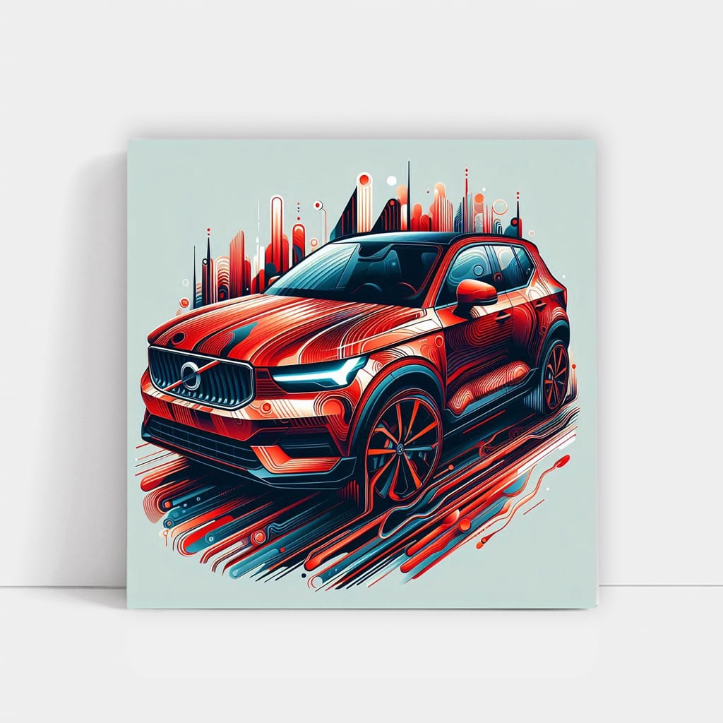 Abstract Volvo XC40 - Modern Design, Bold Performance