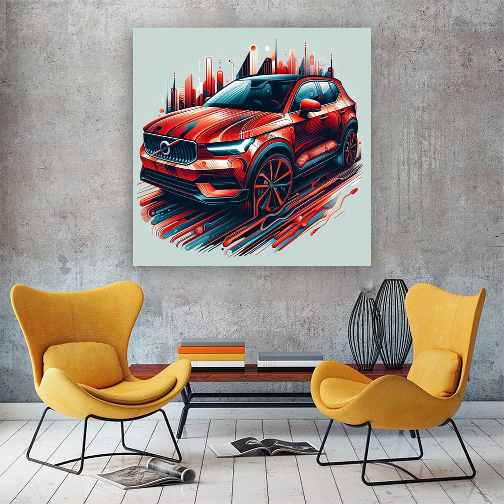 Abstract Volvo XC40 - Modern Design, Bold Performance