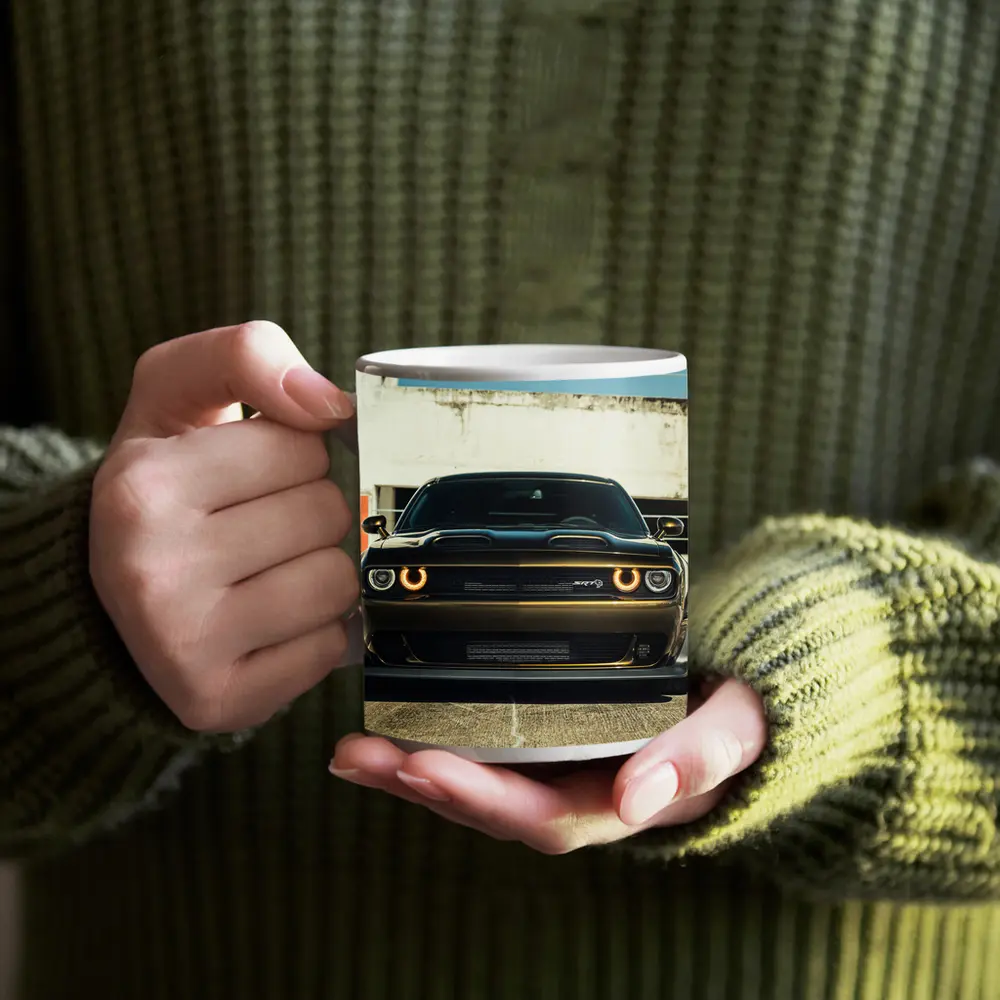 Dodge Challenger SRT Hellcat Urban Parking Lot – Mugs