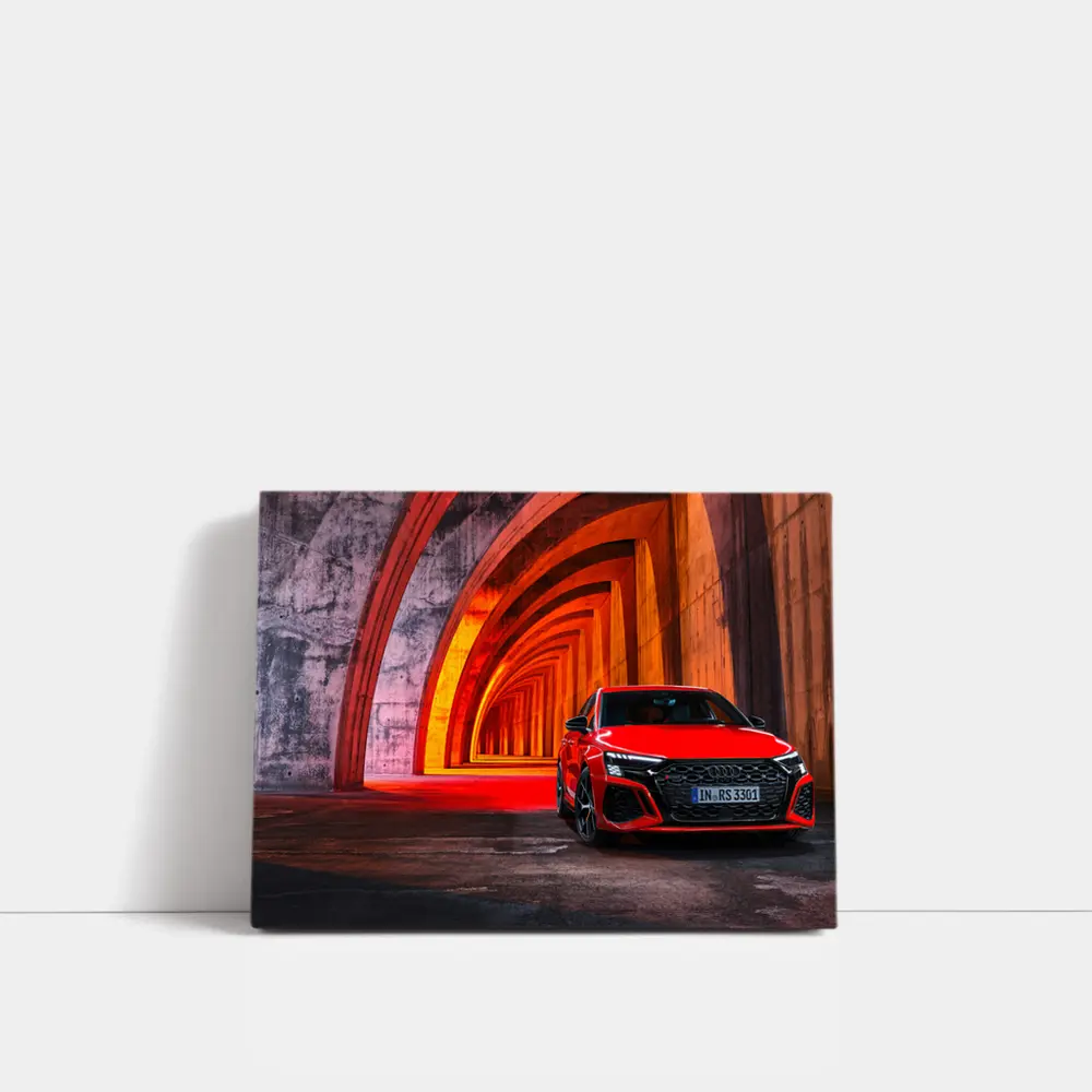 Audi RS3 Red Tunnel Arches Background – Wall Art