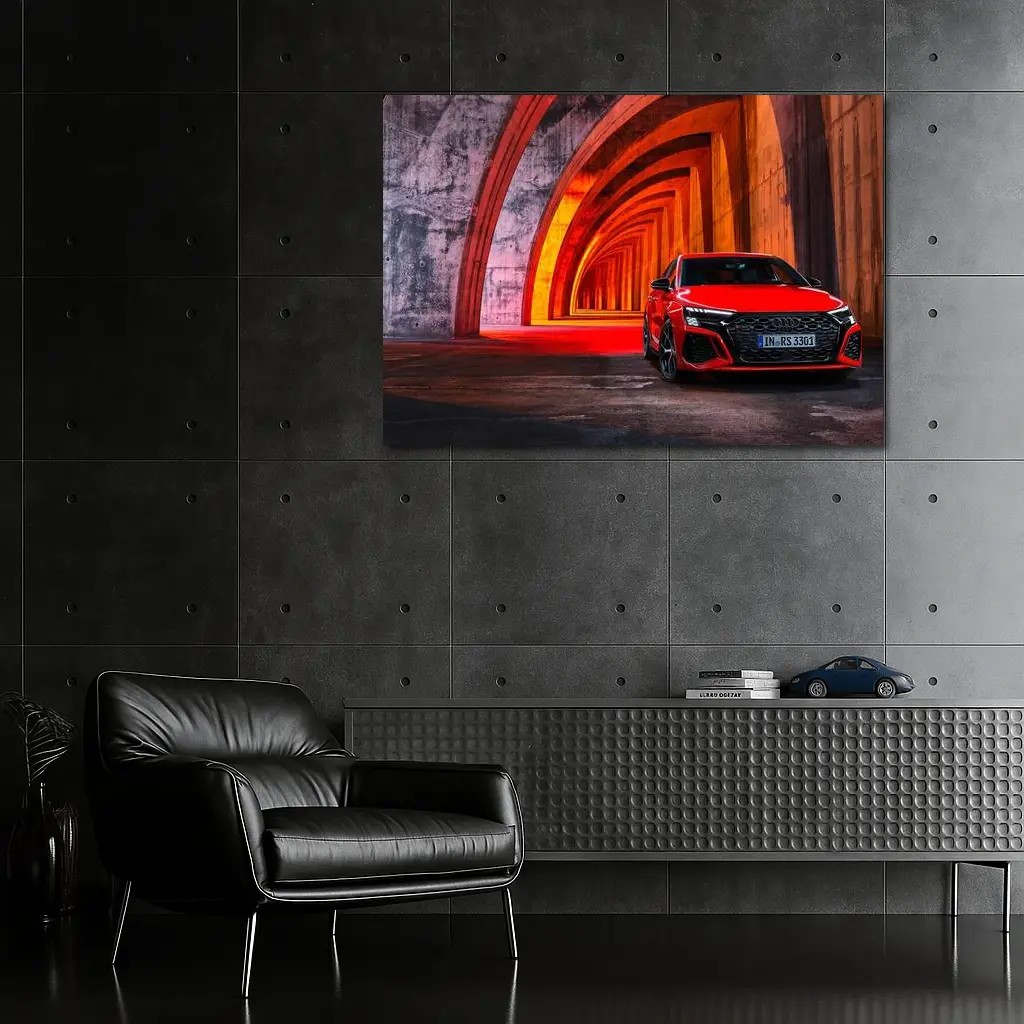 Audi RS3 Red Tunnel Arches Background – Wall Art