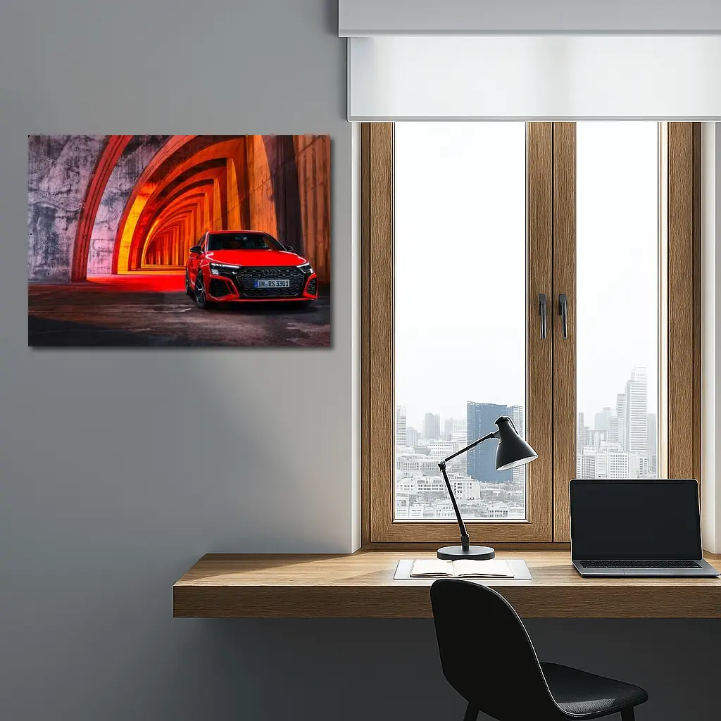 Audi RS3 Red Tunnel Arches Background – Wall Art