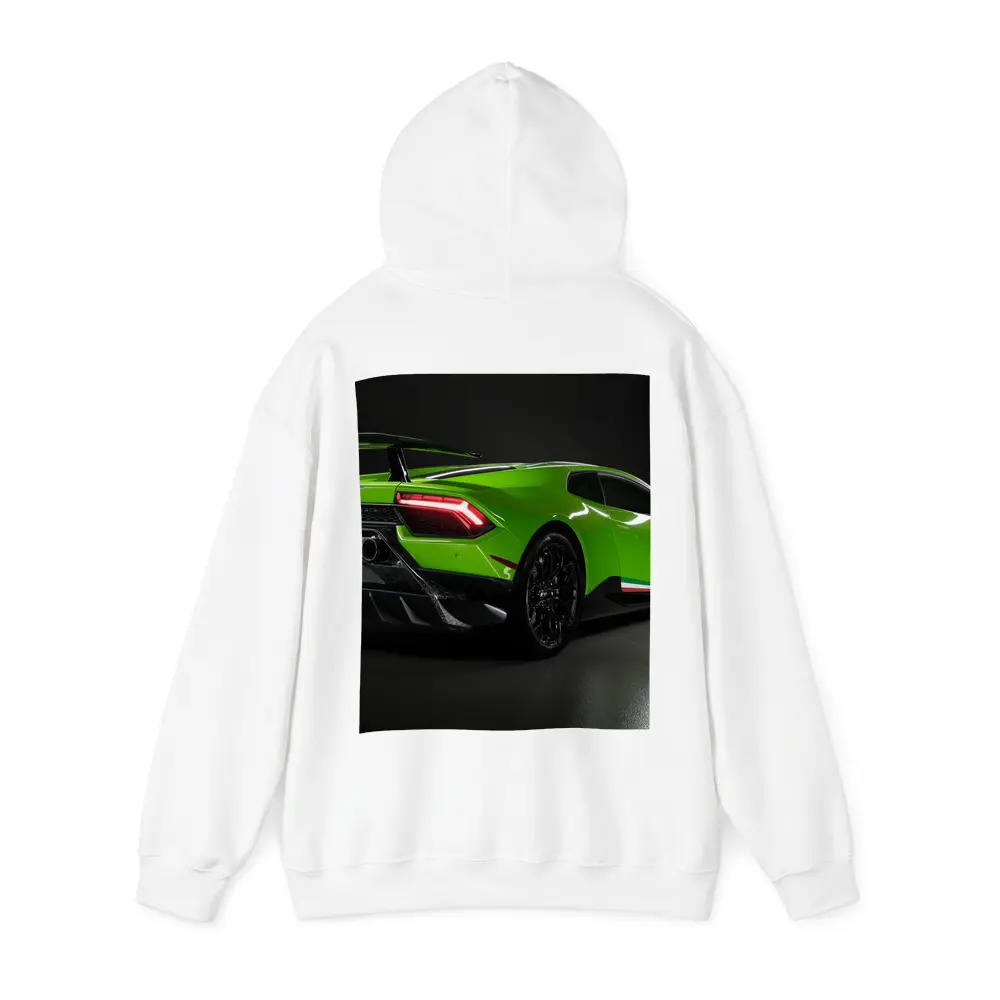 Lamborghini Huracan Green Rear Studio Shot – Hoodies