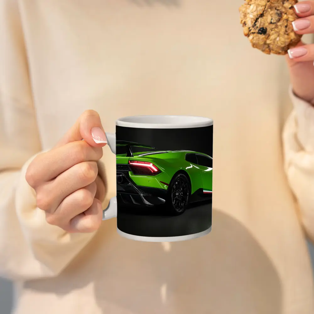 Lamborghini Huracan Green Rear Studio Shot – Mugs