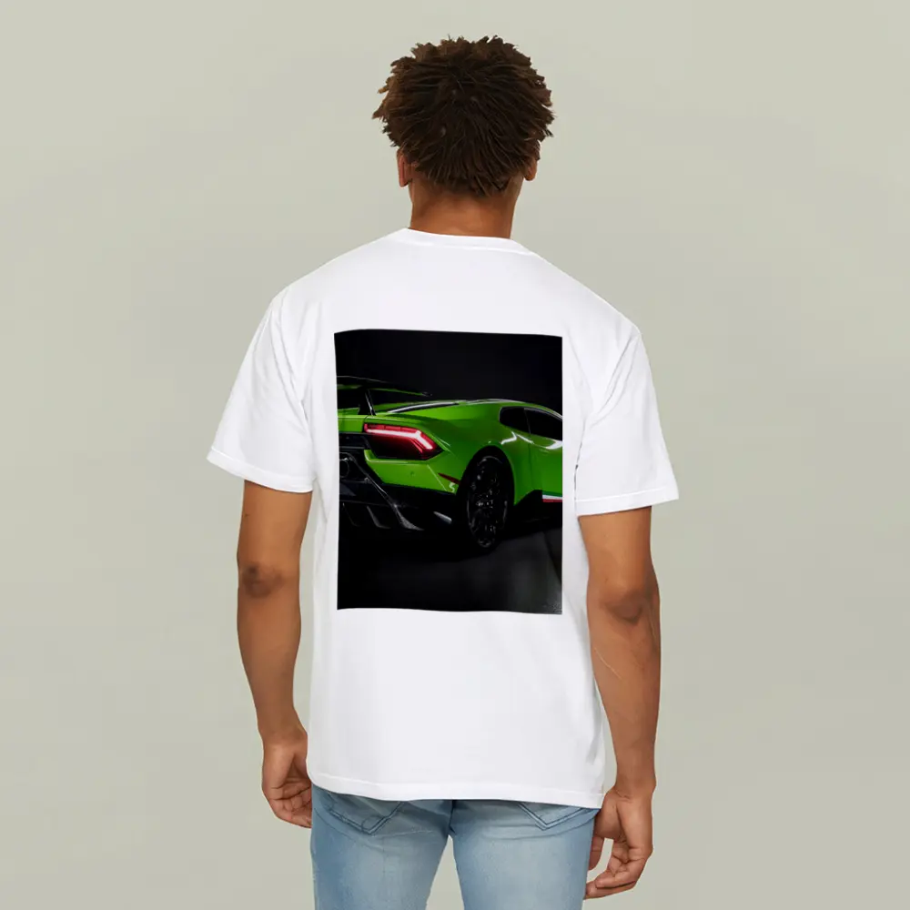 Lamborghini Huracan Green Rear Studio Shot – T-Shirts