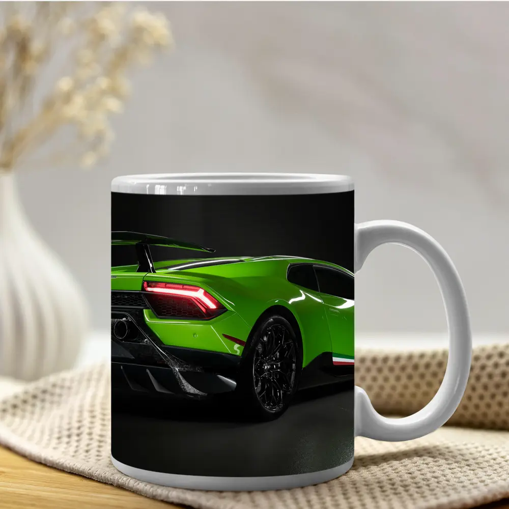 Lamborghini Huracan Green Supercar Dark Studio – Mugs