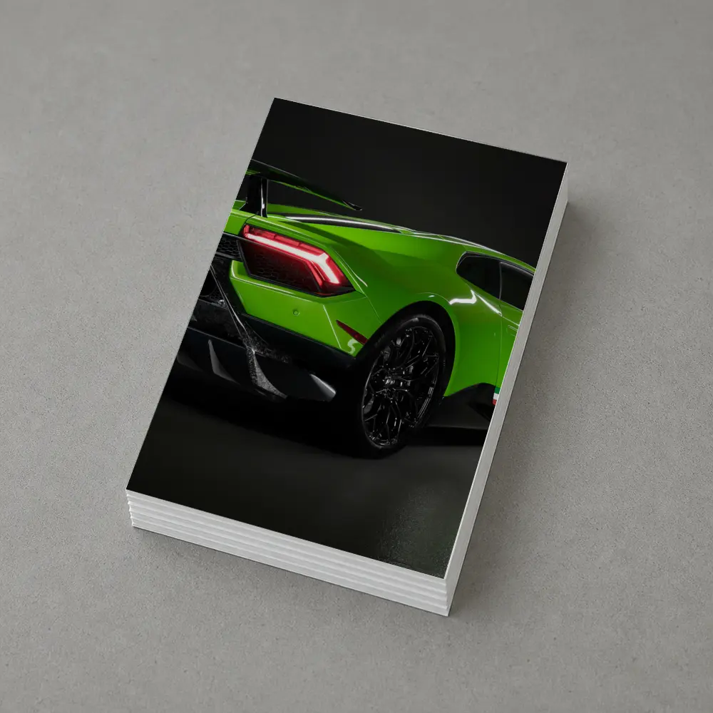 Lamborghini Huracan Green Supercar Dark Studio – Postcards