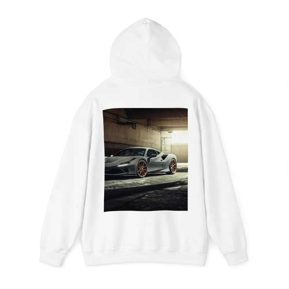 Ferrari F8 Gray Supercar Parking Garage – Hoodies