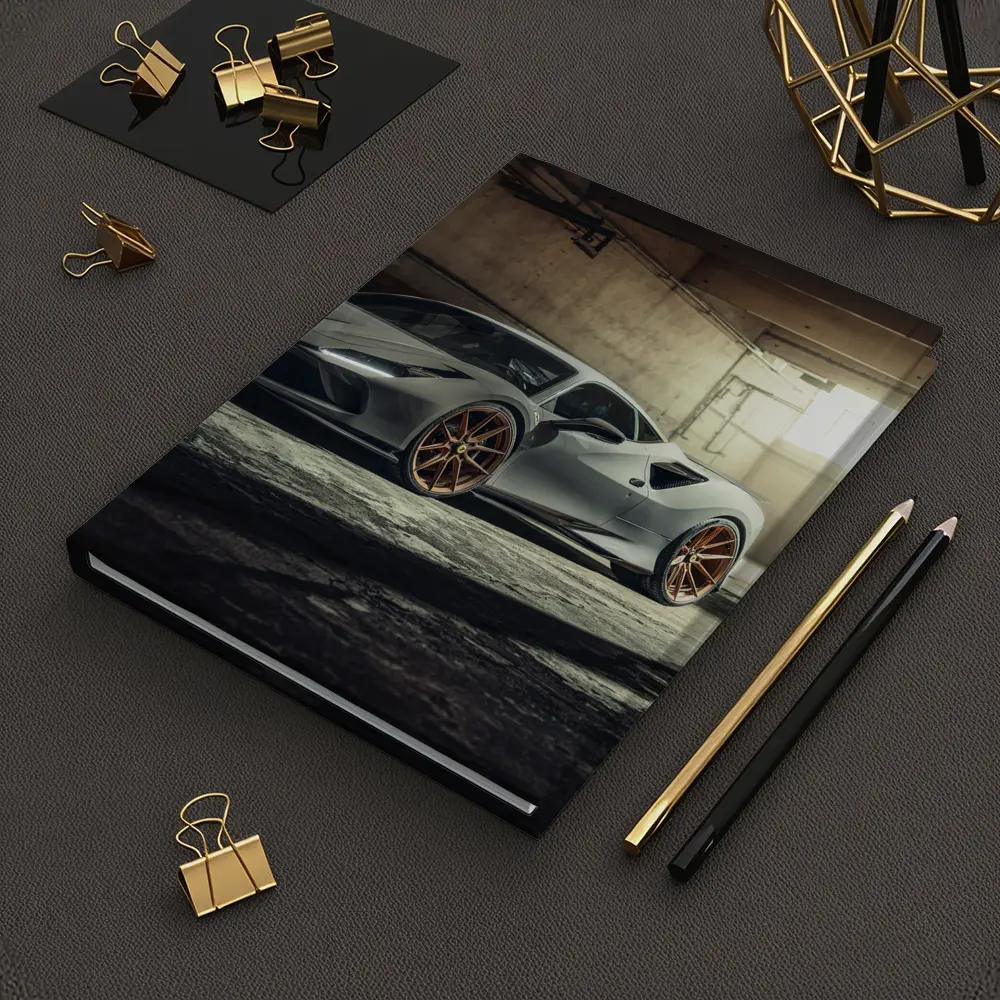 Ferrari F8 Gray Supercar Parking Garage – Notebooks