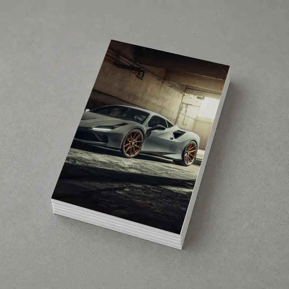 Ferrari F8 Gray Supercar Parking Garage – Postcards