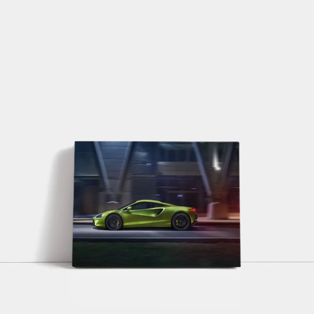 McLaren Artura Lime Green Night City Drive – Wall Art