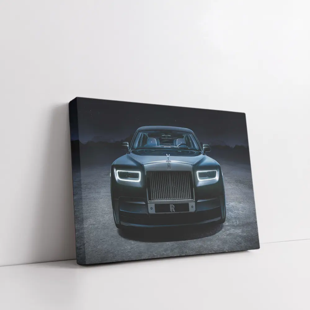 Rolls Royce Phantom Front View Night Sky – Wall Art
