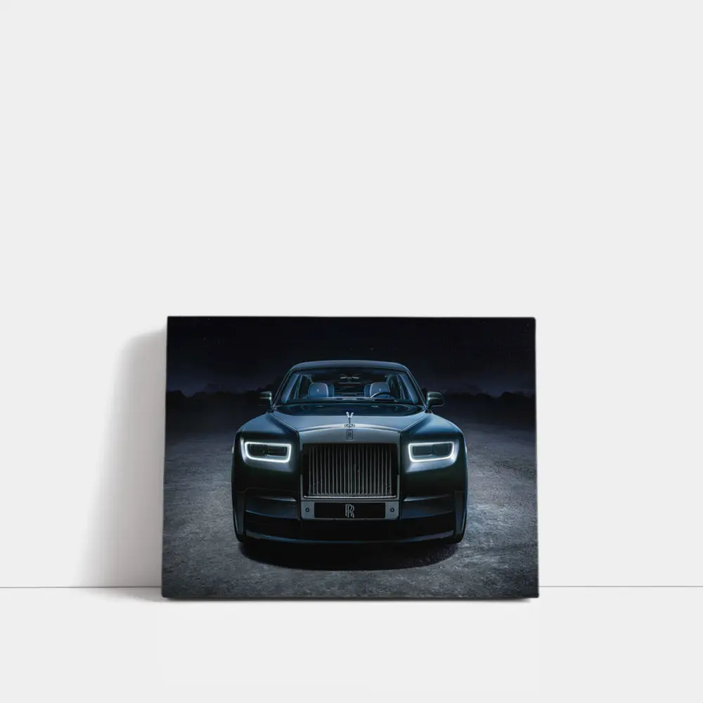 Rolls Royce Phantom Front View Night Sky – Wall Art
