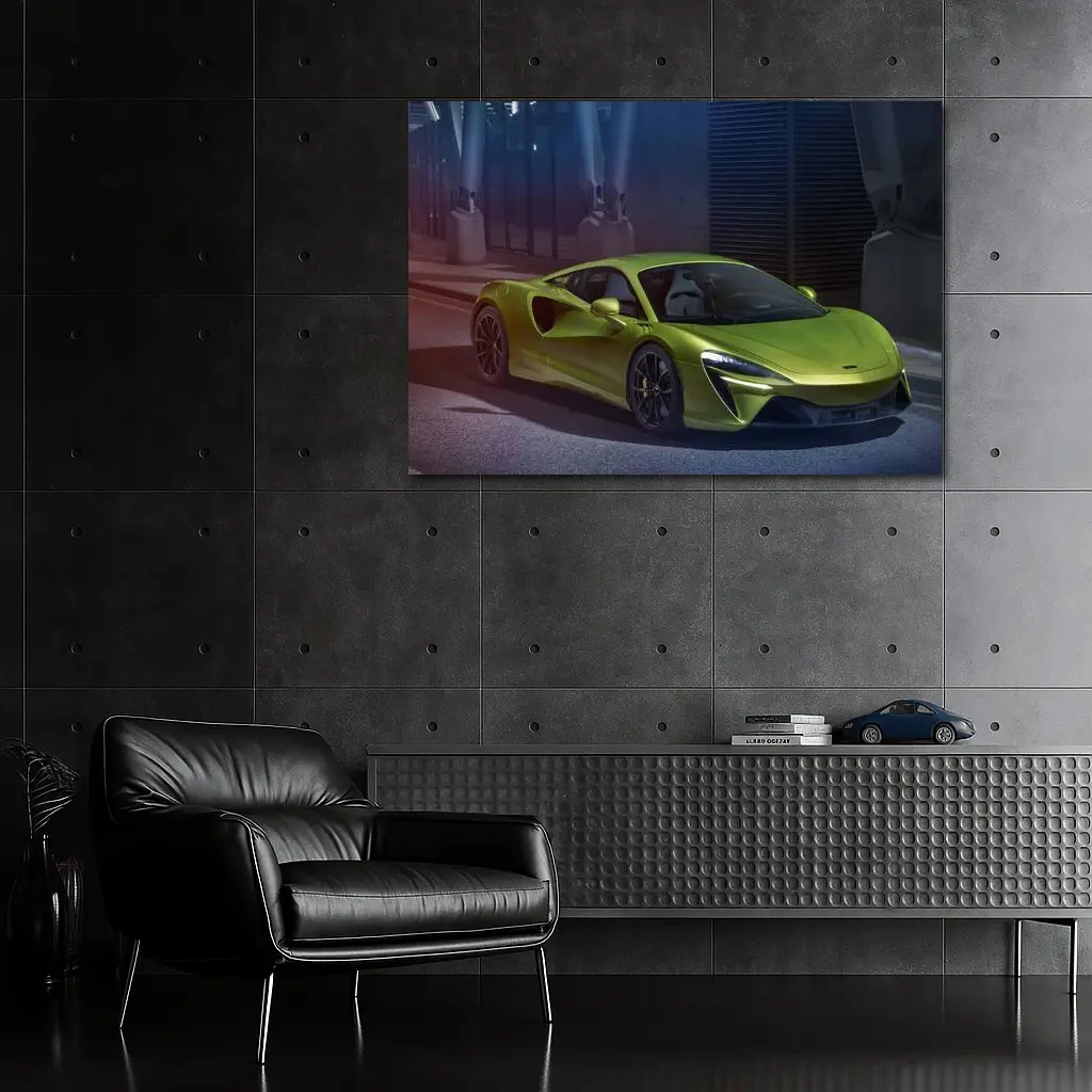 McLaren Artura Green Supercar Night Setting – Wall Art