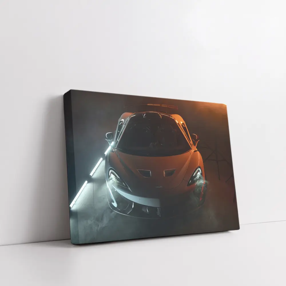 McLaren 570S Orange Studio Smoke Light – Wall Art