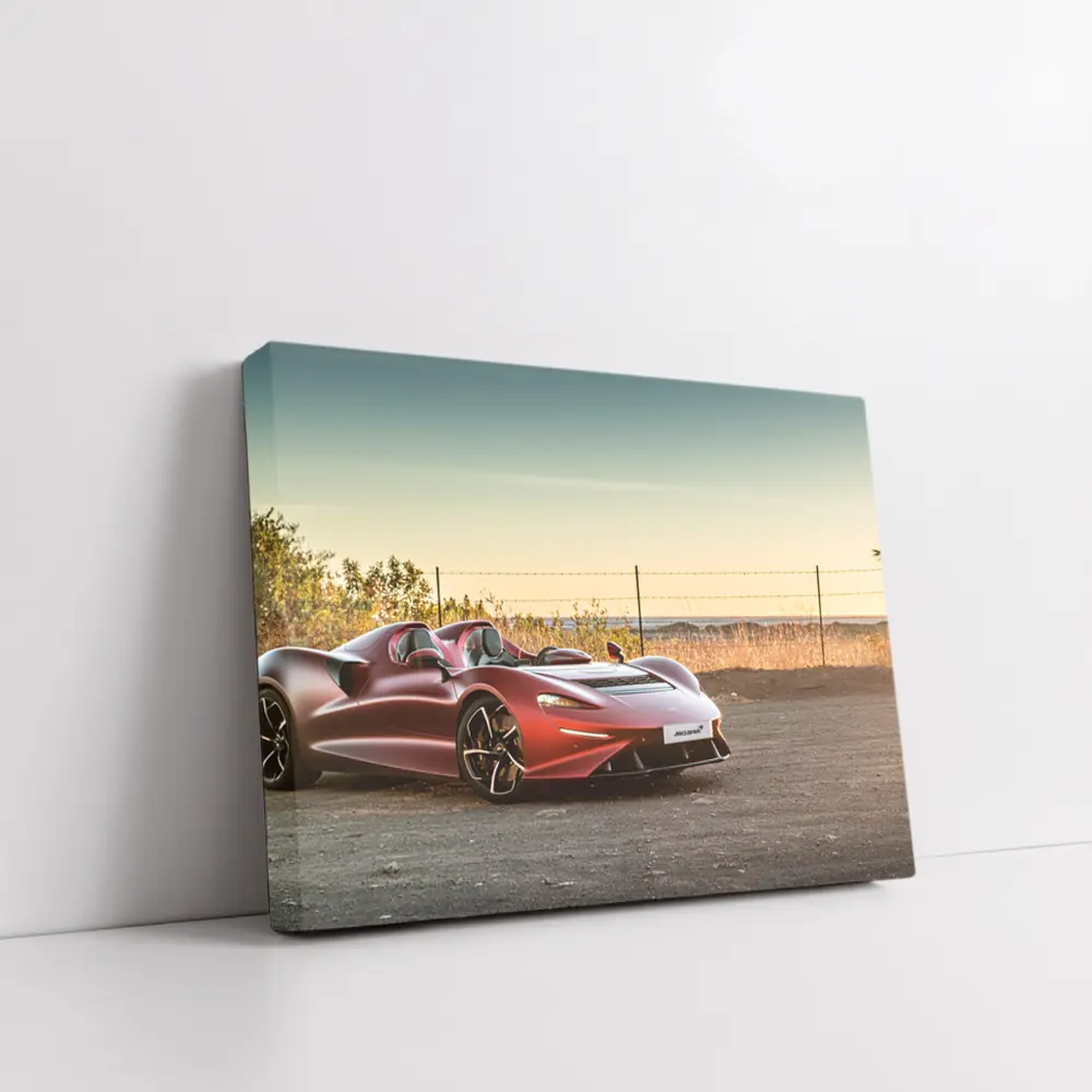 McLaren Elva Red Supercar Golden Hour – Wall Art