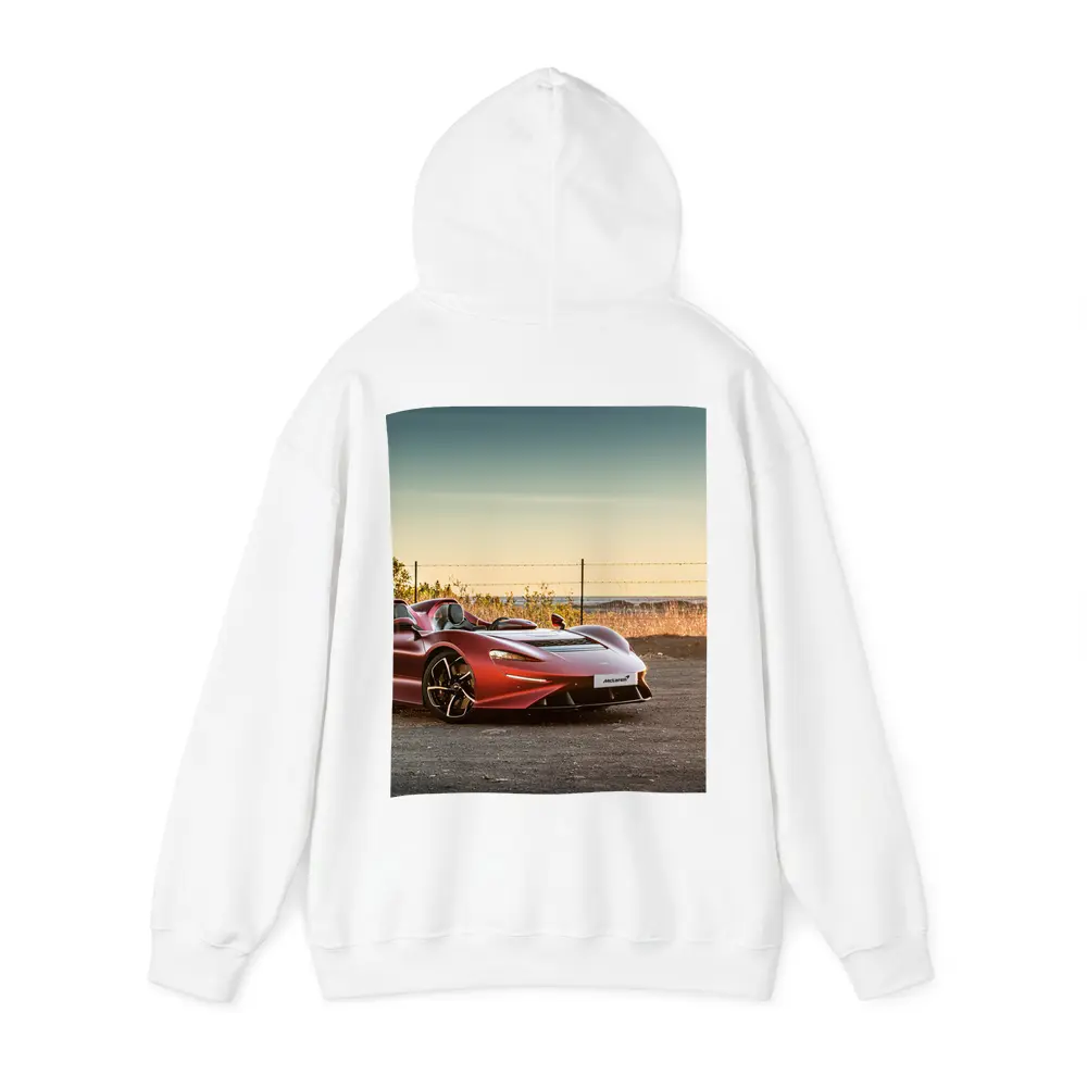 McLaren Elva Red Supercar Golden Hour – Hoodies