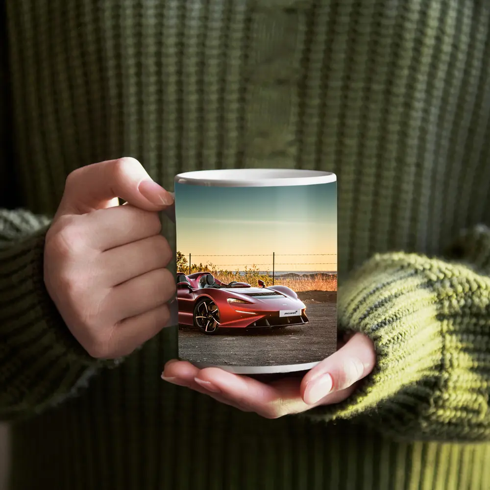 McLaren Elva Red Supercar Golden Hour – Mugs