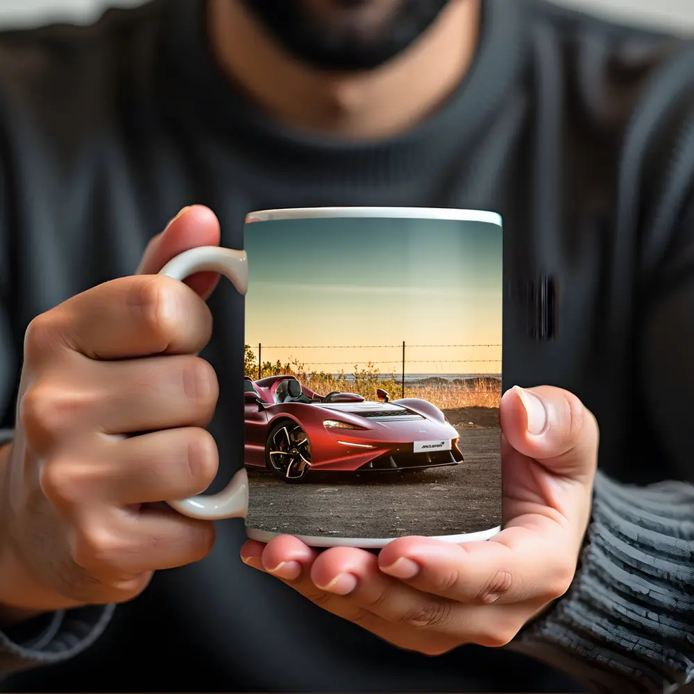 McLaren Elva Red Supercar Golden Hour – Mugs